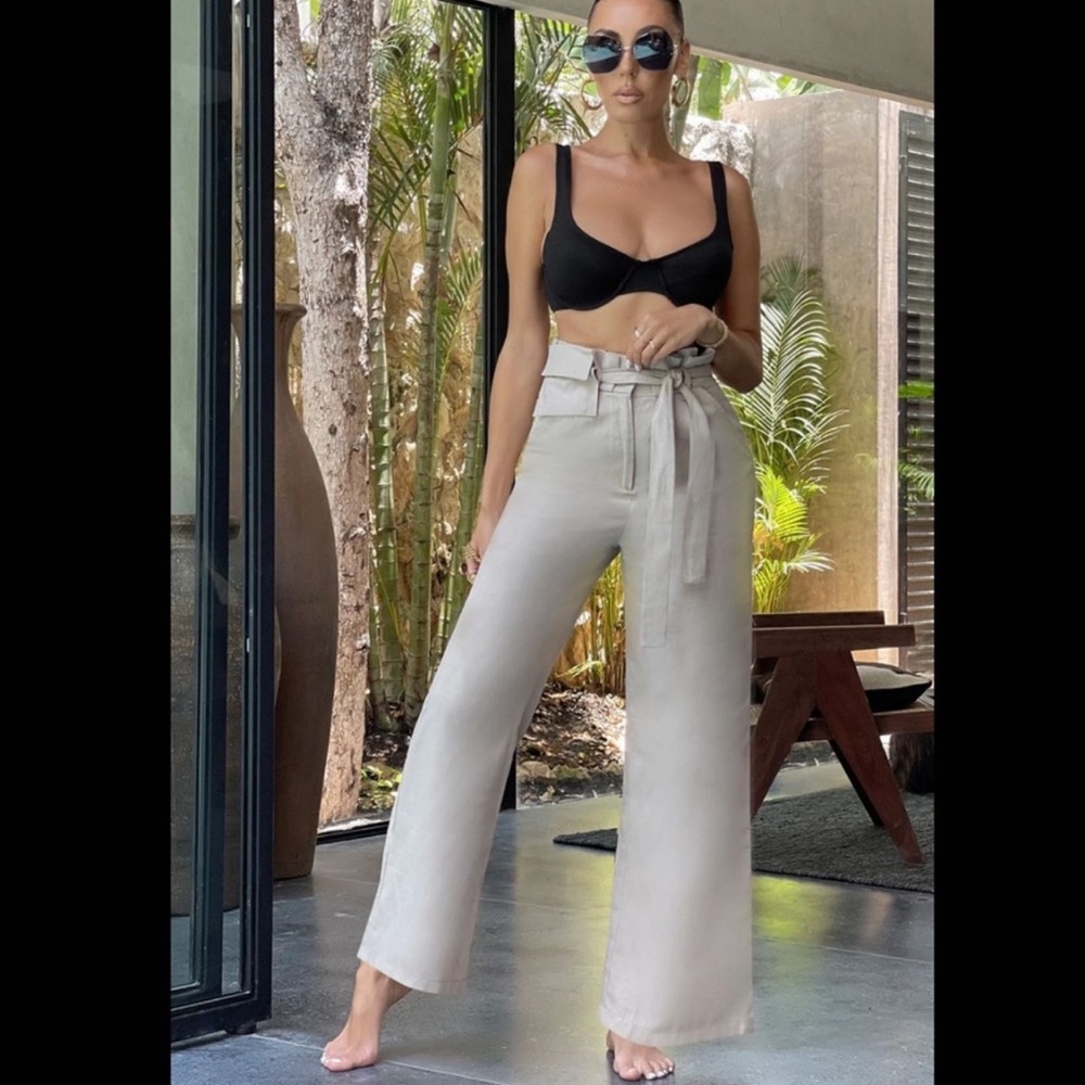 Sand Wide leg Trousers - Picture 1 of 12